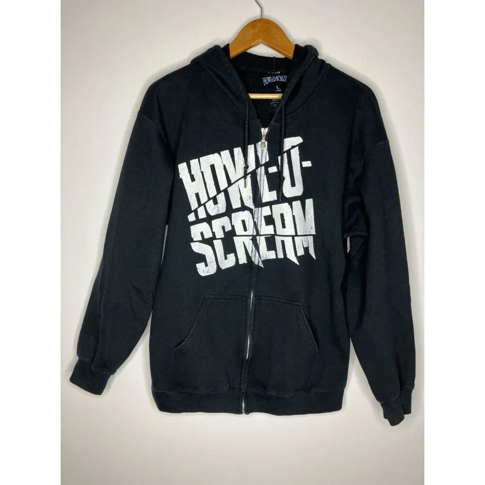 SeaWorld San Diego Howl-O-Scream 2021 Hoodie Black Large Men's READ
